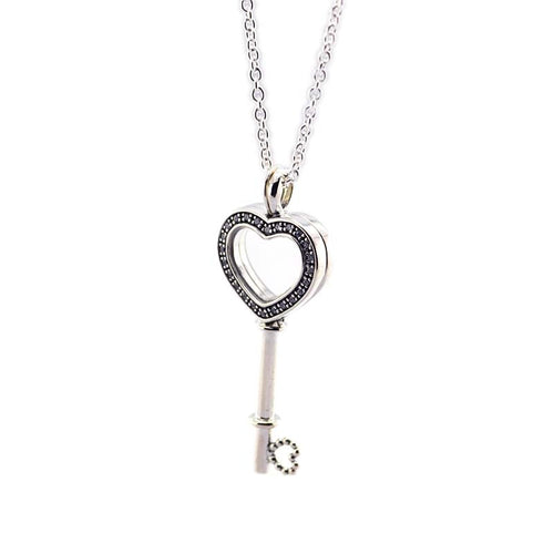 Floating Locket Key Chain Necklace