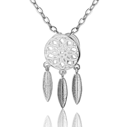 Leaf Tassel Hollow Flower Necklace