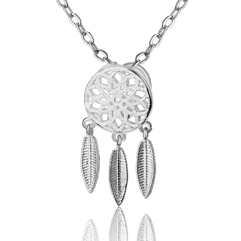 Leaf Tassel Hollow Flower Necklace