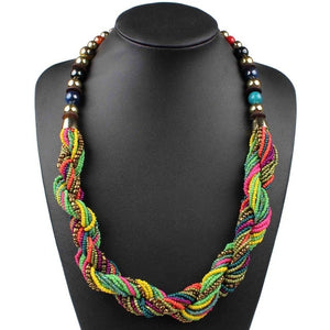 Handmade Small Beads Colorful Necklace