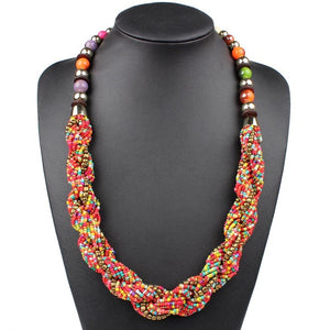 Handmade Small Beads Colorful Necklace