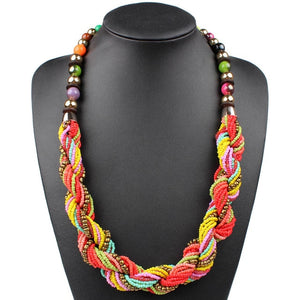 Handmade Small Beads Colorful Necklace