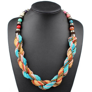 Handmade Small Beads Colorful Necklace