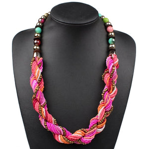 Handmade Small Beads Colorful Necklace