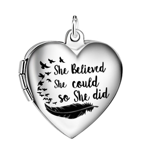 She Believed She Could So She Did Girls Necklace