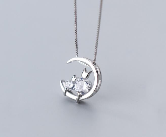 Mom &Child Kitten Cat Necklace