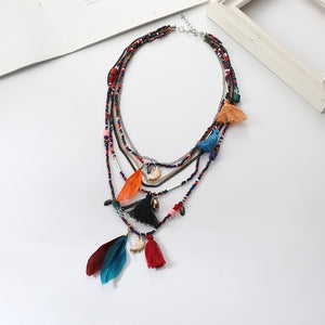 Bohemian Feather Necklaces