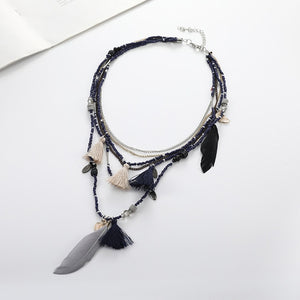 Bohemian Feather Necklaces