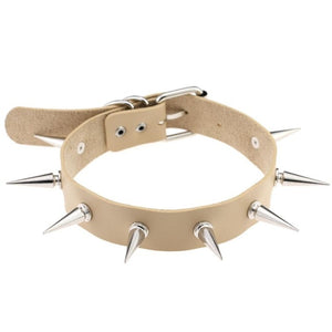 Collar With Spikes Rivets Necklace