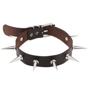 Collar With Spikes Rivets Necklace